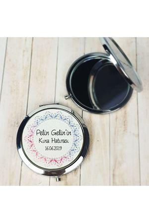 Kına Hediyesi Metal Cep Aynası