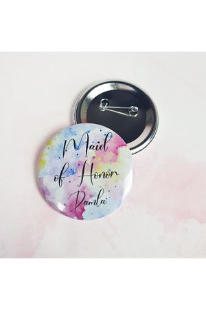 İsme Özel Bekarlığa Veda Nedime Rozeti - Maid Of Honor Rozet