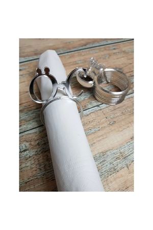 Baş Harfli Gümüş Ayna Pleksi Peçete Halka Süsleri