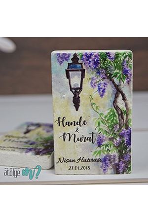 Kişiye Özel 5x8cm Taş Magnet - dnts012