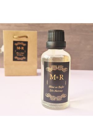 Siyah Gold Tasarım Nikah Şekeri Kolonya