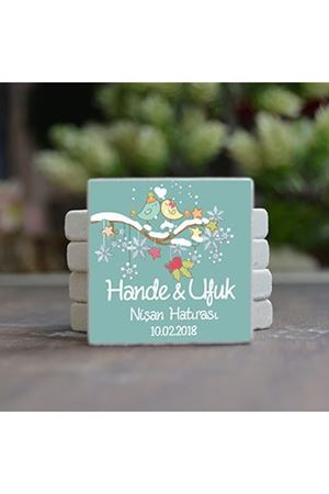 Kişiye Özel 5x5cm Taş Magnet - dnts017