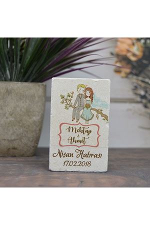 Kişiye Özel 5x8cm Taş Magnet - dnts019