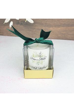 Kutulu Mum Hediyelik - Yapraklı Konsept