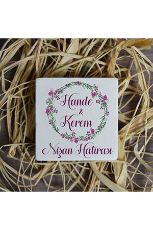 Kişiye Özel 5x5cm Taş Magnet - dnts021