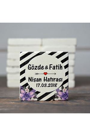 Kişiye Özel 5x5cm Taş Magnet - dnts023