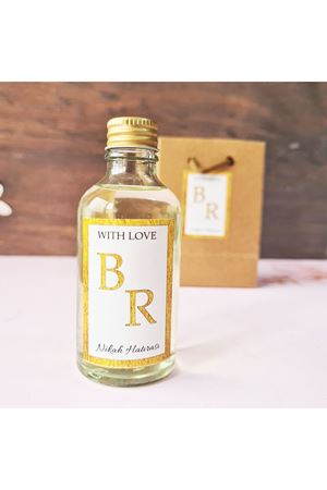 Gold Çerçeve Tasarım Kolonya Hediyelik Nikah Şekeri