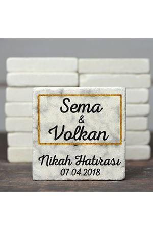 Kişiye Özel 5x5cm Taş Magnet - dnts025