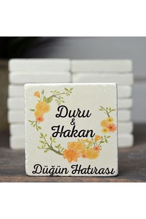 Kişiye Özel 5x5cm Taş Magnet - dnts026