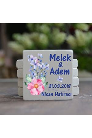 Kişiye Özel 5x5cm Taş Magnet - dnts039