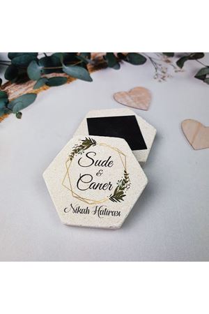 Nikah Magneti Altıgen Kesim Taş Magnet - dnts065