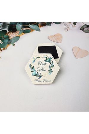 Nişan Magneti Altıgen Kesim Taş Magnet - dnts066