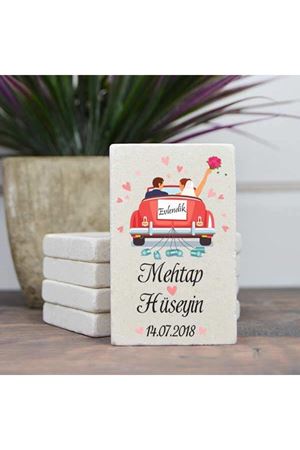 Kişiye Özel 5x8cm Taş Magnet - dnts045