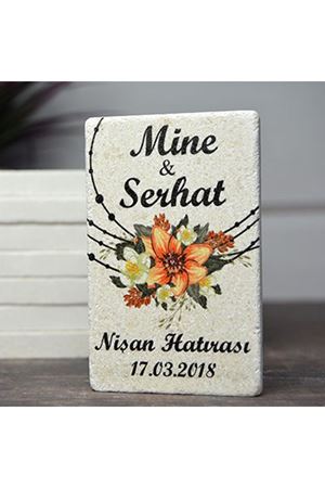 Kişiye Özel 5x8cm Taş Magnet - dnts027