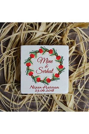 Kişiye Özel 5x5cm Taş Magnet - dnts050