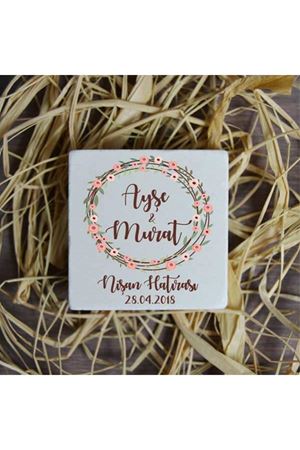 Kişiye Özel 5x5cm Taş Magnet - dnts036