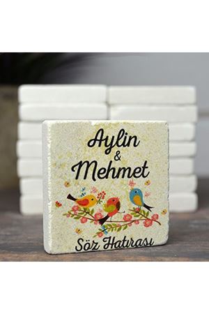 Kişiye Özel 5x5cm Taş Magnet - dnts031