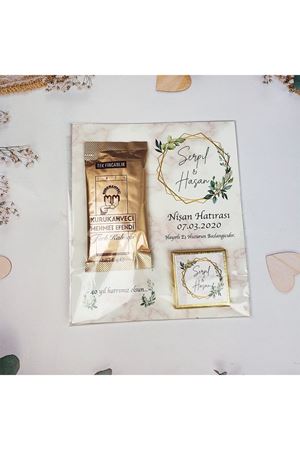 Türk Kahveli Çikolatalı Hediyelik Nişan Hediyesi