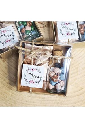 Kraft Kutuda Türk Kahveli Çakıl Taşı Çikolatalı Nikah Şekeri mikhck007