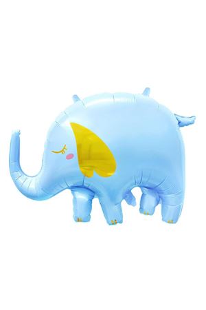 Mavi Fil Folyo Balon Gold Detaylı Fil Balon 60x84cm