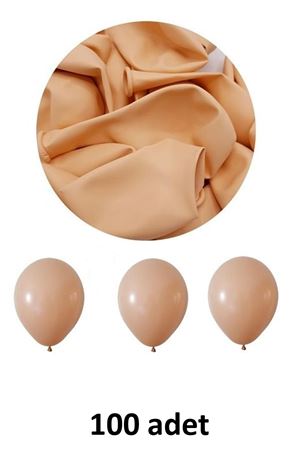 Ten Rengi Balon 12" - 30 cm Lateks Ten Rengi Renk Balon 100'lu Paket