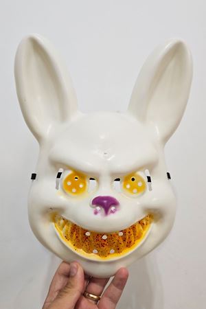 Beyaz Tavşan Halloween Maske Katil Tavşan Cadılar Bayramı Maskesi