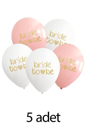 Bride To Be Baskılı Balonlar Bride Parti Balonları 5li Paket