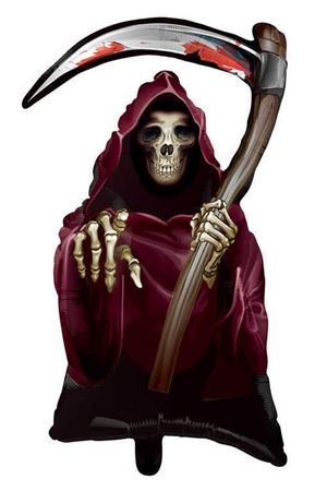 Azrail Folyo Balon Halloween Balonu Oraklı İskelet Cadılar Bayramı Balonu