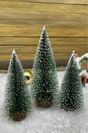 Yılbaşı Masa Çamı 3lü Set Masa Üstü Minik Yılbaşı Çam Ağacı Seti