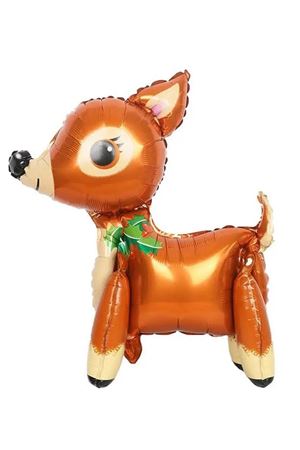 3D Ayaklı Geyik Folyo Balon Yılbaşı Geyik Balon
