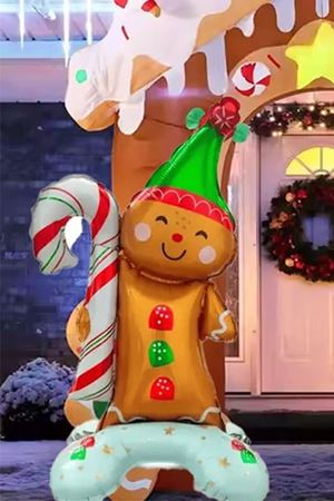 Ayaklı Küçük Kurabiye Adam Balon Yılbaşı Balonu