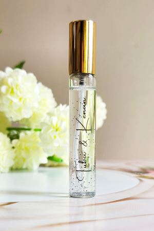 Gümüş Simli Kolonya Hediyelik 10ml Gold Kapaklı Uzun Sprey Kolonya Şişesi