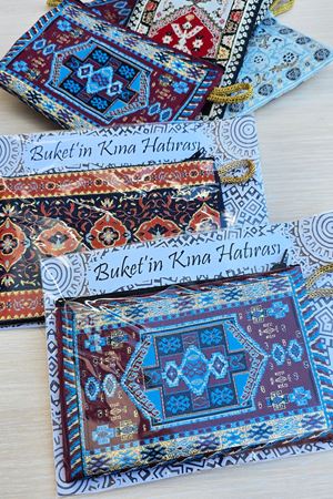 Kilim Desen Çanta Cüzdan Kına Hediyesi 