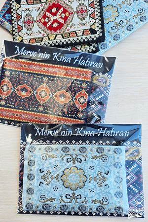 Etnik Cüzdan Kına Hatırası Kilim Desen Çanta Cüzdan Kına Hediyesi 5li