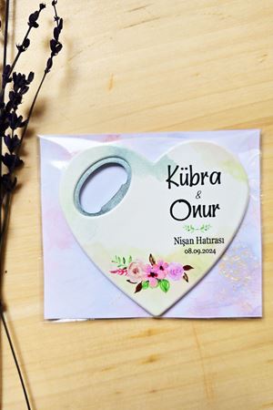 Kalp Şekilli Açacak Magnet Hediyelik