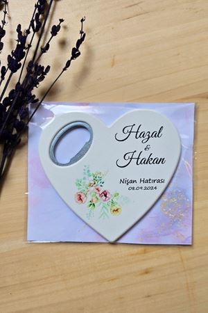 Kalp Açacak Magnet Hediyelik Nişan Hatırası