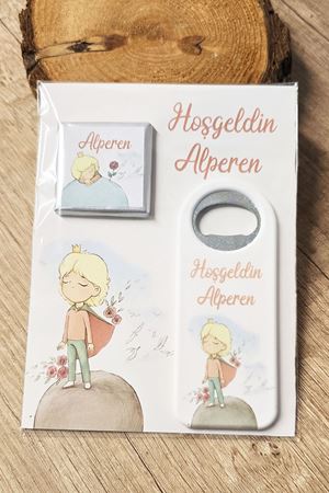 Açacak Magnet ve Madlen Çikolata Hediyelik Küçük Prens Konsept
