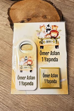 Açacak Magnet ve Madlen Çikolata Hediyelik Safari Konsept