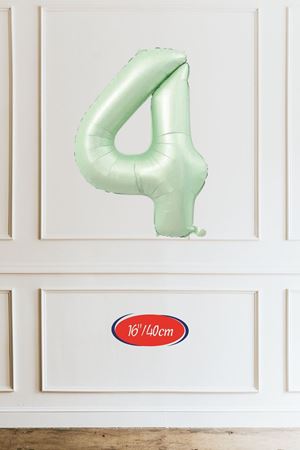 4 Yaş Yeşil Rakam Balon 16 inç 40cm