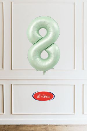 8 Yaş Yeşil Rakam Balon 16 inç 40cm
