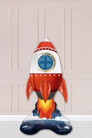 Ayaklı Roket Folyo Balon Uzay Mekiği Balon