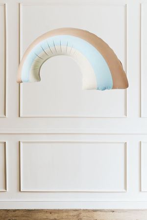 Retro Mavi Gökkuşağı Folyo Balon