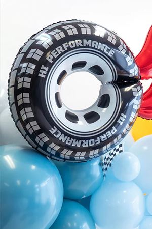 Yarış Araba Tekerlek İçi Boş Model Folyo Balon