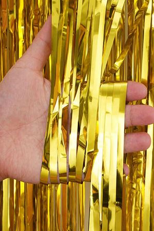 Gold Fon Perde Arka Fon Duvar Perdesi Kapı Perdesi Gold