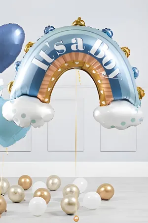 It's a Boy Yazılı Gökkuşağı Folyo Balon