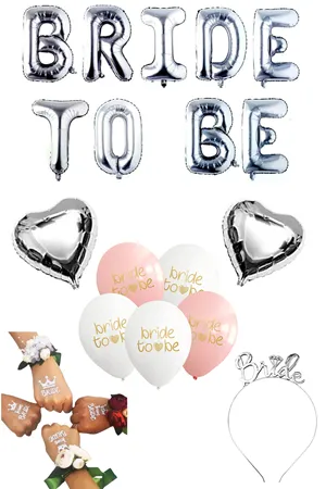 Gümüş Renk Bride To Be Parti Seti Gümüş Tema Bride Partisi Malzemeleri