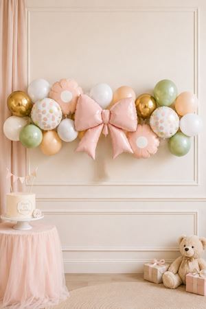Pembe Fiyonk Tema Balon Zinciri Seti Set32