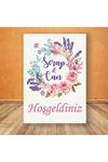 Gül ve Lavanta Konsept Karşılama Panosu
