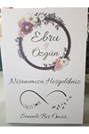 Mor Beyaz Somon Çiçekler Karşılama Panosu