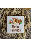 Safari Konsept 5x5cm Taş Magnet Hediyelik